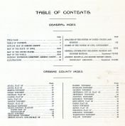 Table of Contents, Greene County 1917